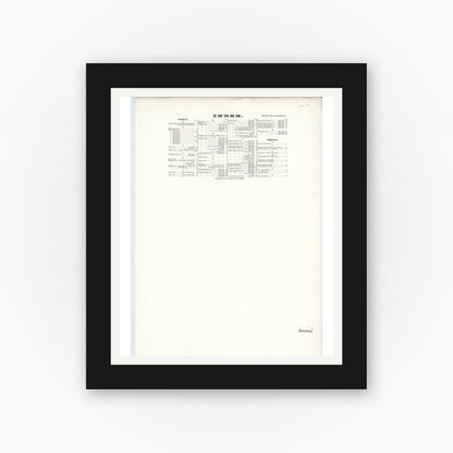 Old map wall art mockup — black gallery frame with white mat — Sanborn Fire Insurance Map from Brooklyn, King  County, New York (1905), Sheet #0001