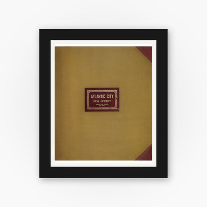 Old map wall art mockup — black gallery frame with white mat — Sanborn Fire Insurance Map from Atlantic City, Atlantic County, New Jersey (1949), Sheet #0001