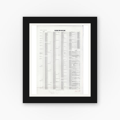 Old map wall art mockup — black gallery frame with white mat — Sanborn Fire Insurance Map from Chicago, Cook County, Illinois (1920), Sheet #0001