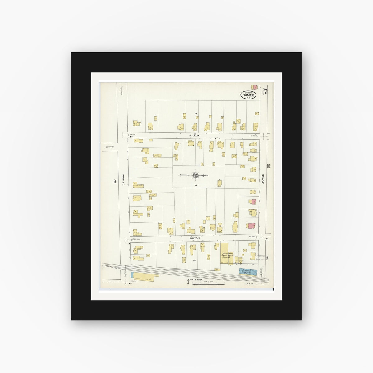 Sanborn Fire Insurance Map from Homer, Cortland County, New York (1915 ...