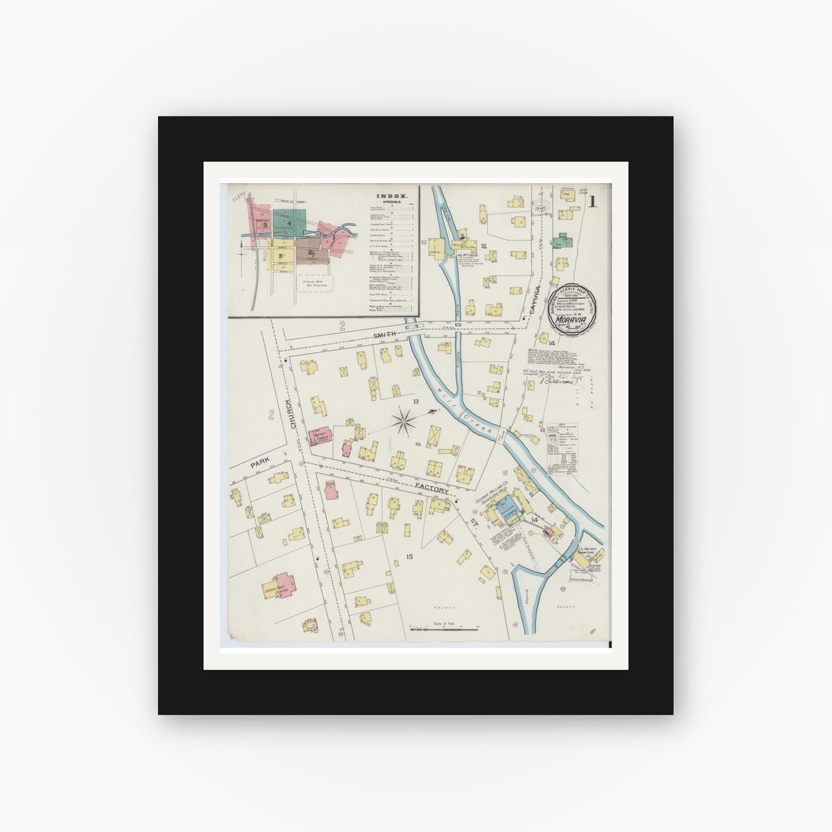 Sanborn Fire Insurance Map from Moravia, Cayuga County, New York (1893 ...