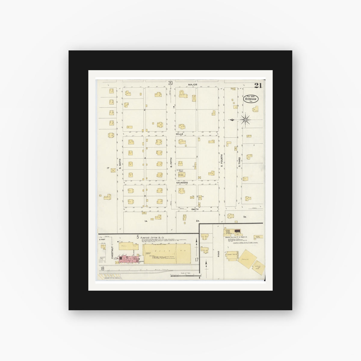 Sanborn Fire Insurance Map from Bonham, Fannin County, Texas (1909 ...