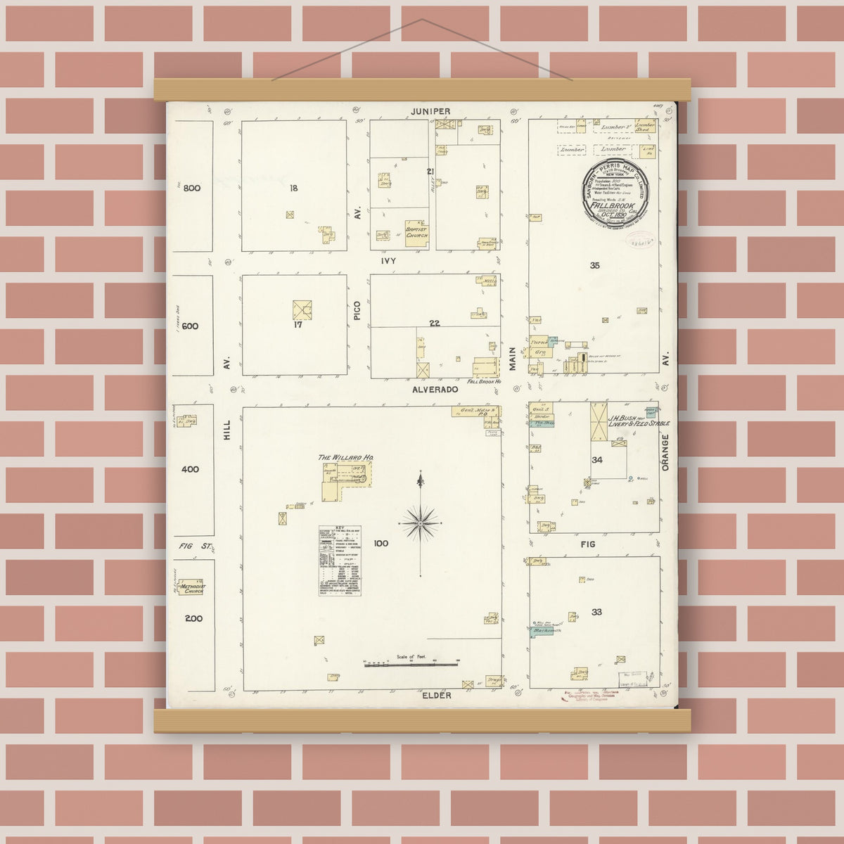 Sanborn Fire Insurance Map from Fallbrook, San Diego County, California ...
