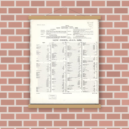Old map wall art mockup — magnetic wood frame on brick wall — Sanborn Fire Insurance Map from Asheville, Buncombe County, North Carolina (1957) - Complete Map Set