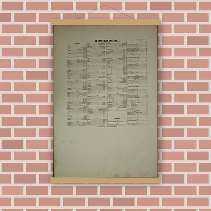 Old map wall art mockup — magnetic wood frame on brick wall — Sanborn Fire Insurance Map from Saint Paul, Ramsey County, Minnesota (1888), Sheet #0001