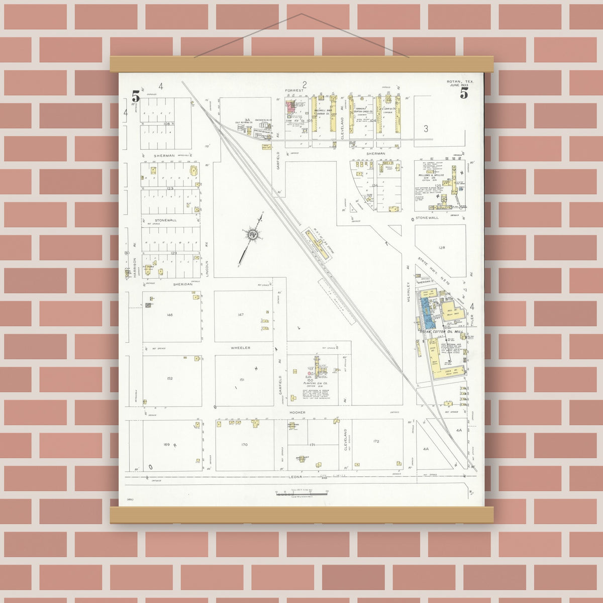 Sanborn Fire Insurance Map from Rotan, Fisher County, Texas (1933 ...