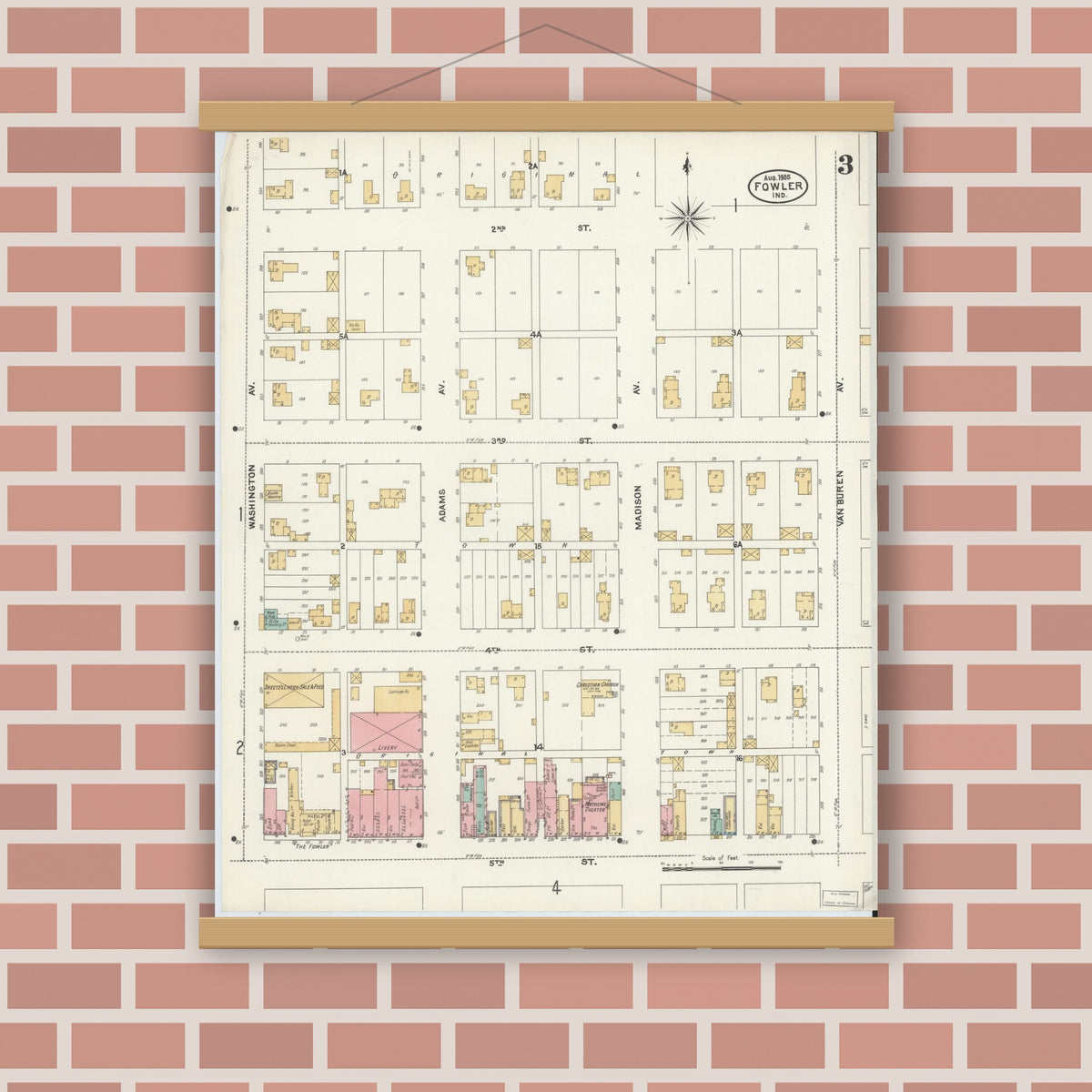 Sanborn Fire Insurance Map from Fowler, Benton County, Indiana (1905 ...