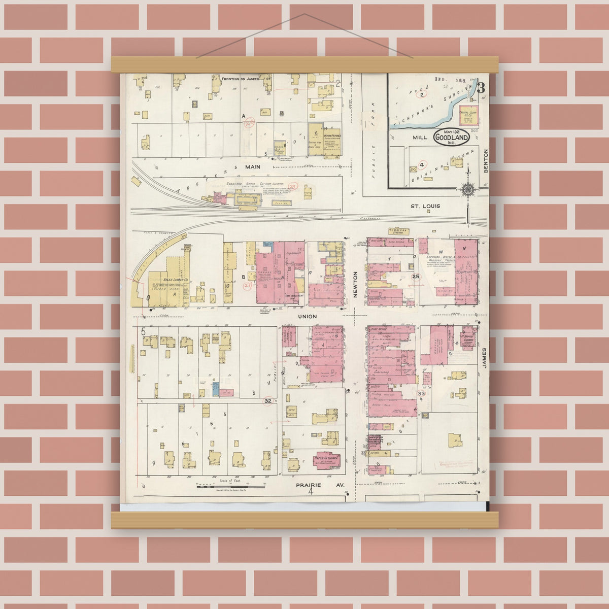 Sanborn Fire Insurance Map from Goodland, Newton County, Indiana (1933 ...