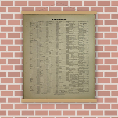 Old map wall art mockup — magnetic wood frame on brick wall — Sanborn Fire Insurance Map from Kenosha, Kenosha County, Wisconsin. (1918), Sheet 2