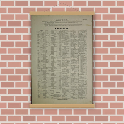Old map wall art mockup — magnetic wood frame on brick wall — Sanborn Fire Insurance Map from Toledo, Lucas County, Ohio (1888), Sheet #0001
