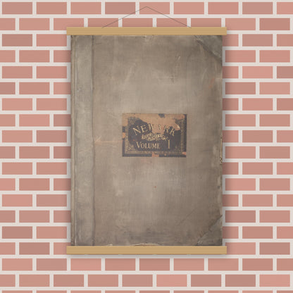 Old map wall art mockup — magnetic wood frame on brick wall — Sanborn Fire Insurance Map from Newark, Essex County, New Jersey (1929), Sheet #0001