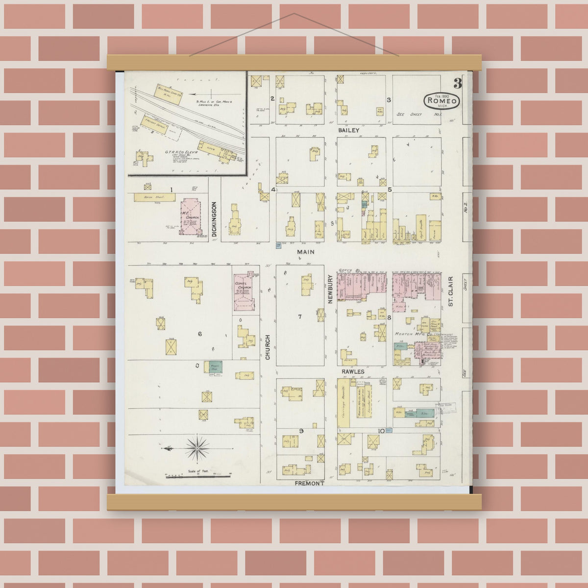 Sanborn Fire Insurance Map from Romeo, Macomb County, Michigan (1890 ...