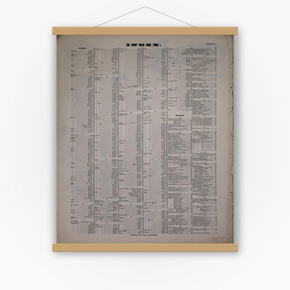 Old map wall art mockup — magnetic wood frame on white wall — Sanborn Fire Insurance Map from Elizabeth, Union County, New Jersey (1903), Sheet #0001