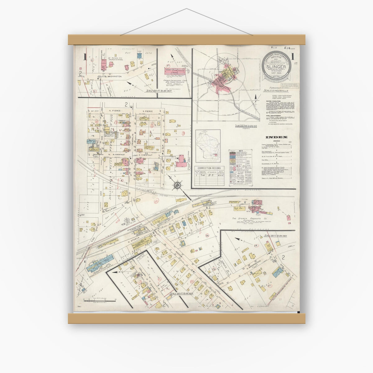 Sanborn Fire Insurance Map from Slinger, Washington County, Wisconsin ...