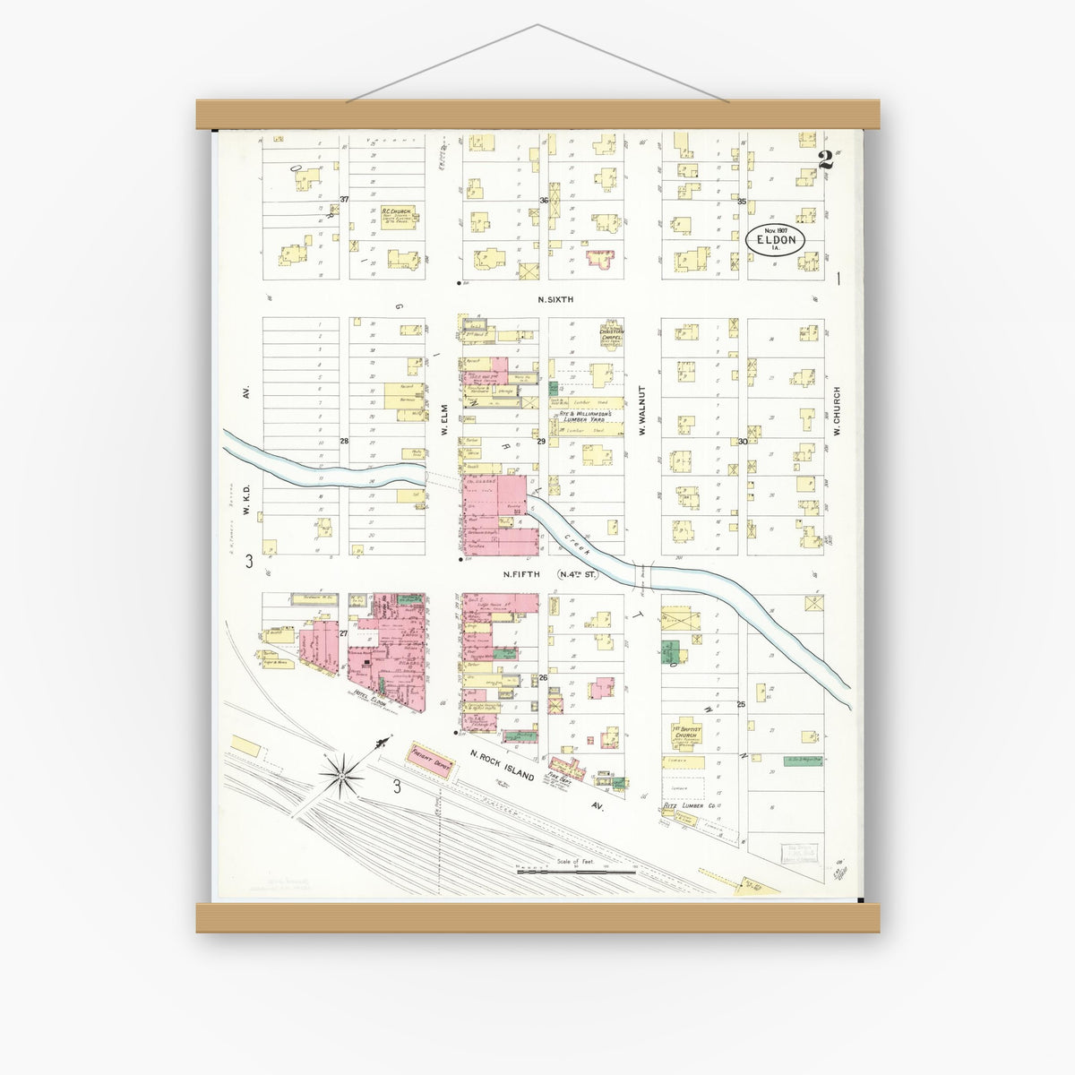 Sanborn Fire Insurance Map from Eldon, Wapello County, Iowa (1907 ...
