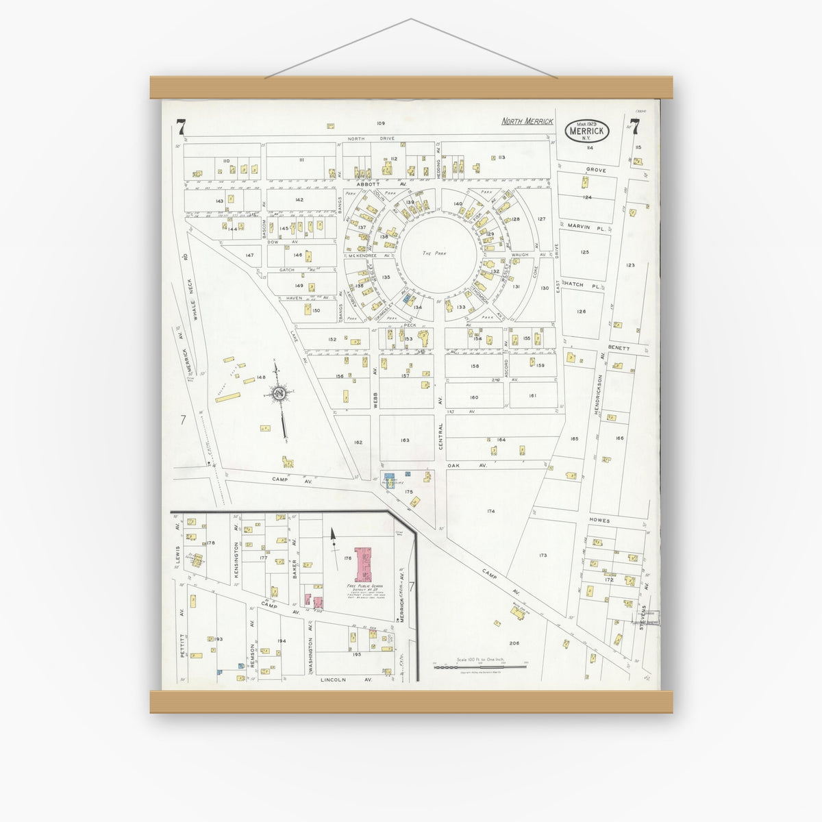 Sanborn Fire Insurance Map from Merrick, Nassau County, New York (1929 ...