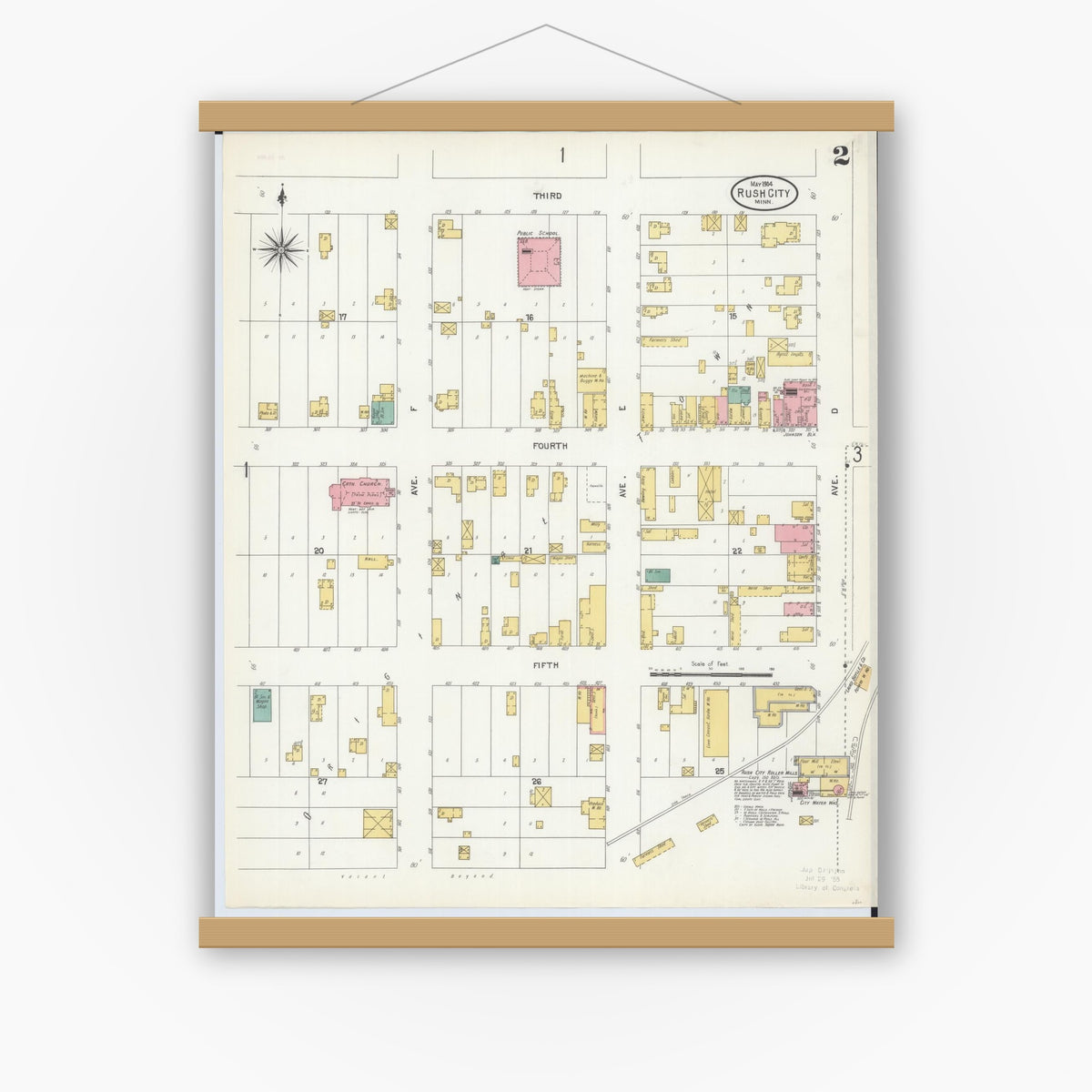 Sanborn Fire Insurance Map from Rush City, Chisago County, Minnesota ...