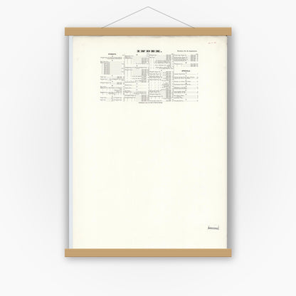 Old map wall art mockup — magnetic wood frame on white wall — Sanborn Fire Insurance Map from Brooklyn, King  County, New York (1905), Sheet #0001