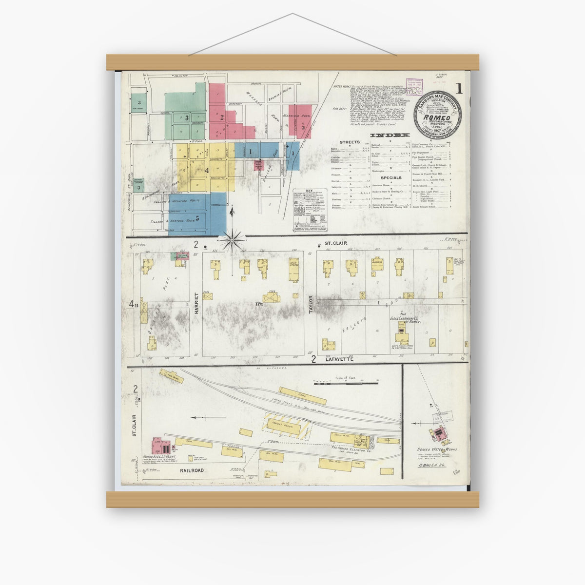 Sanborn Fire Insurance Map from Romeo, Macomb County, Michigan (1907 ...
