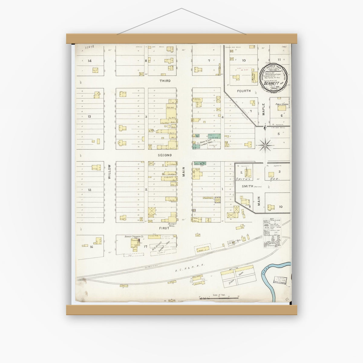 Sanborn Fire Insurance Map from Bennett, Cedar County, Iowa (1894 ...