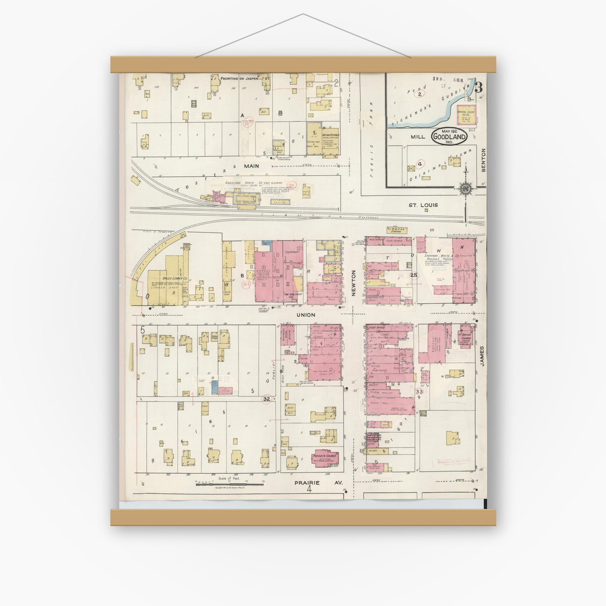 Sanborn Fire Insurance Map from Goodland, Newton County, Indiana (1933 ...