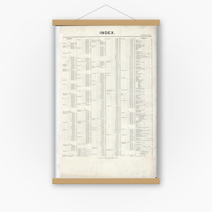 Old map wall art mockup — magnetic wood frame on white wall — Sanborn Fire Insurance Map from Chicago, Cook County, Illinois (1895), Sheet #0001