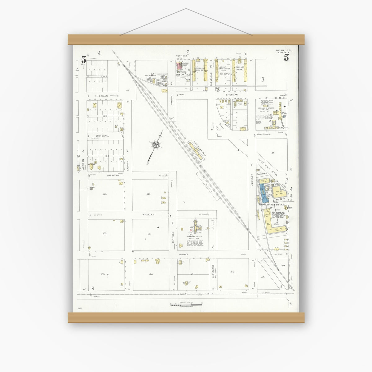 Sanborn Fire Insurance Map from Rotan, Fisher County, Texas (1933 ...