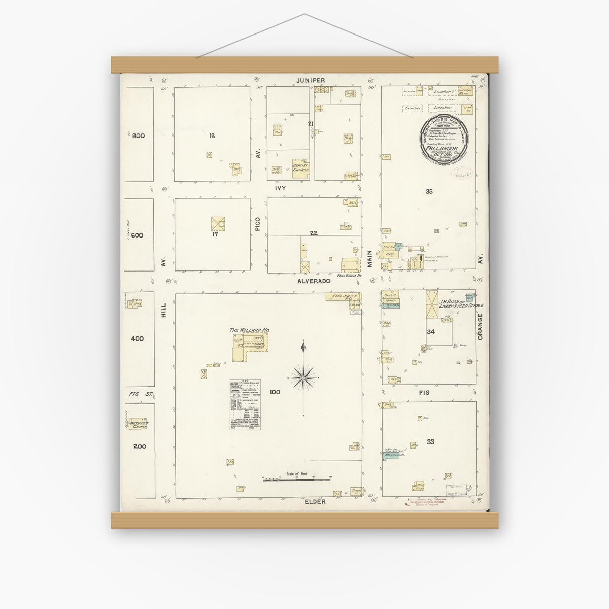 Sanborn Fire Insurance Map from Fallbrook, San Diego County, California ...
