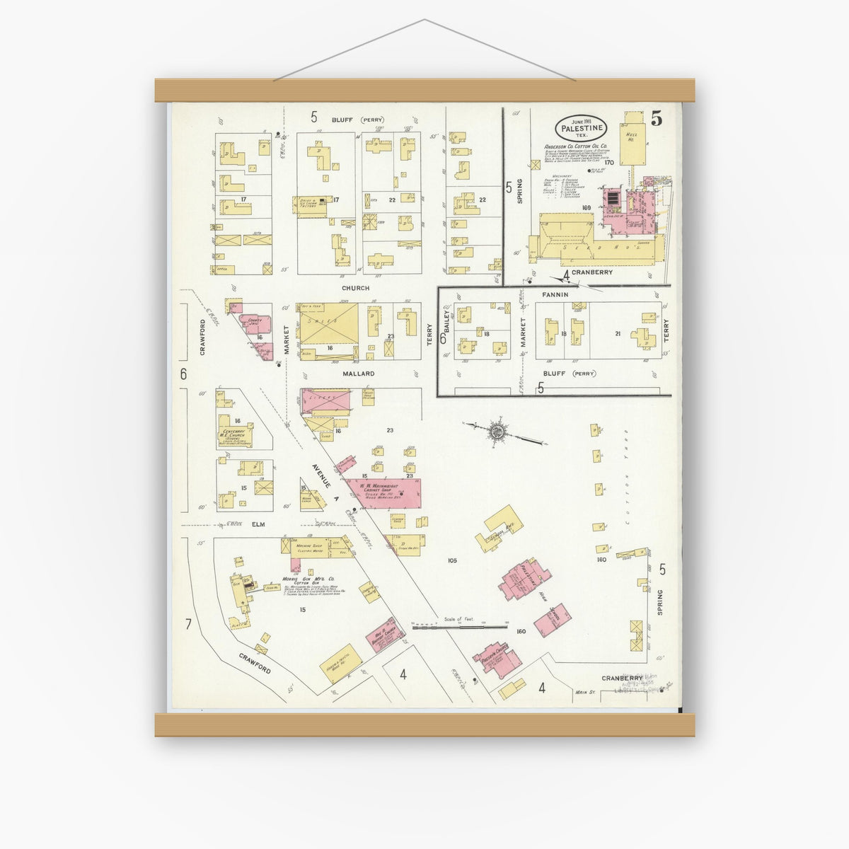 Sanborn Fire Insurance Map from Palestine, Anderson County, Texas (1911 ...