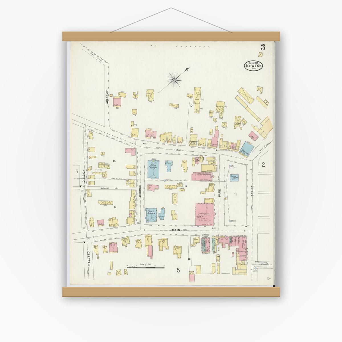 Sanborn Fire Insurance Map from Newton, Sussex County, New Jersey (1897 ...