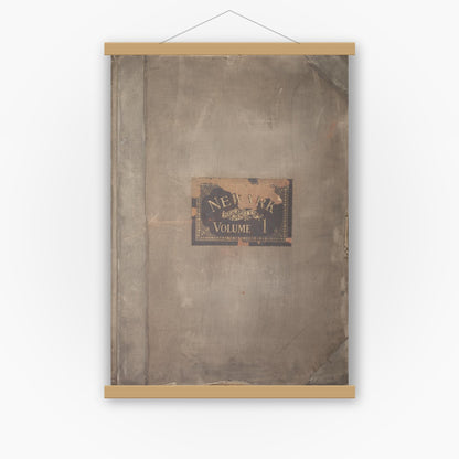 Old map wall art mockup — magnetic wood frame on white wall — Sanborn Fire Insurance Map from Newark, Essex County, New Jersey (1929), Sheet #0001
