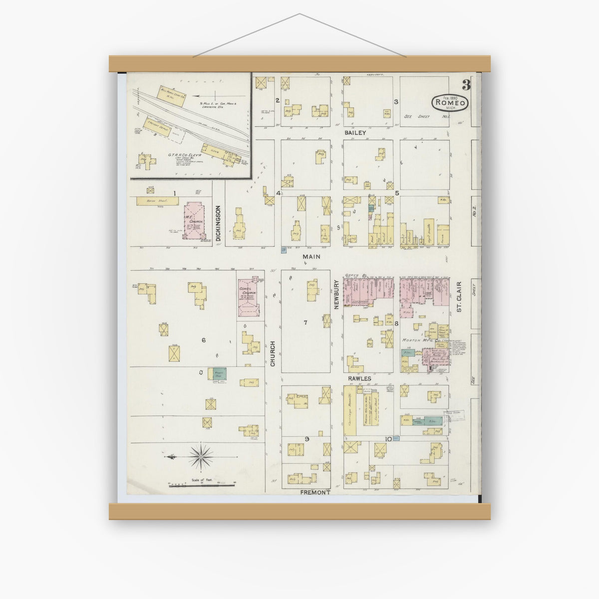 Sanborn Fire Insurance Map from Romeo, Macomb County, Michigan (1890 ...