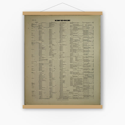 Old map wall art mockup — magnetic wood frame on white wall — Sanborn Fire Insurance Map from Kenosha, Kenosha County, Wisconsin. (1918), Sheet 2