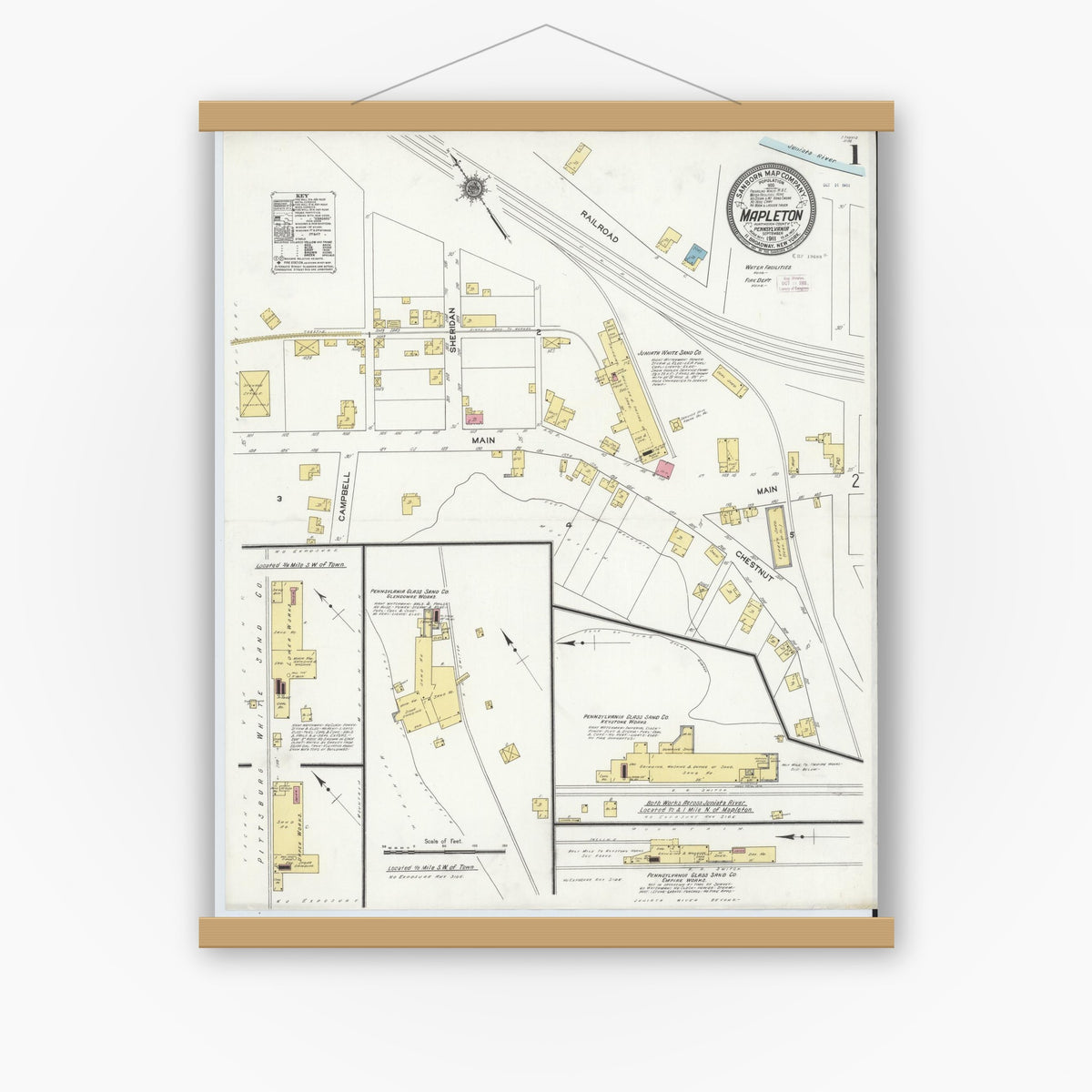Mapleton Pamap Sanborn Fire Insurance Map from Mapleton, Huntingdon County ...